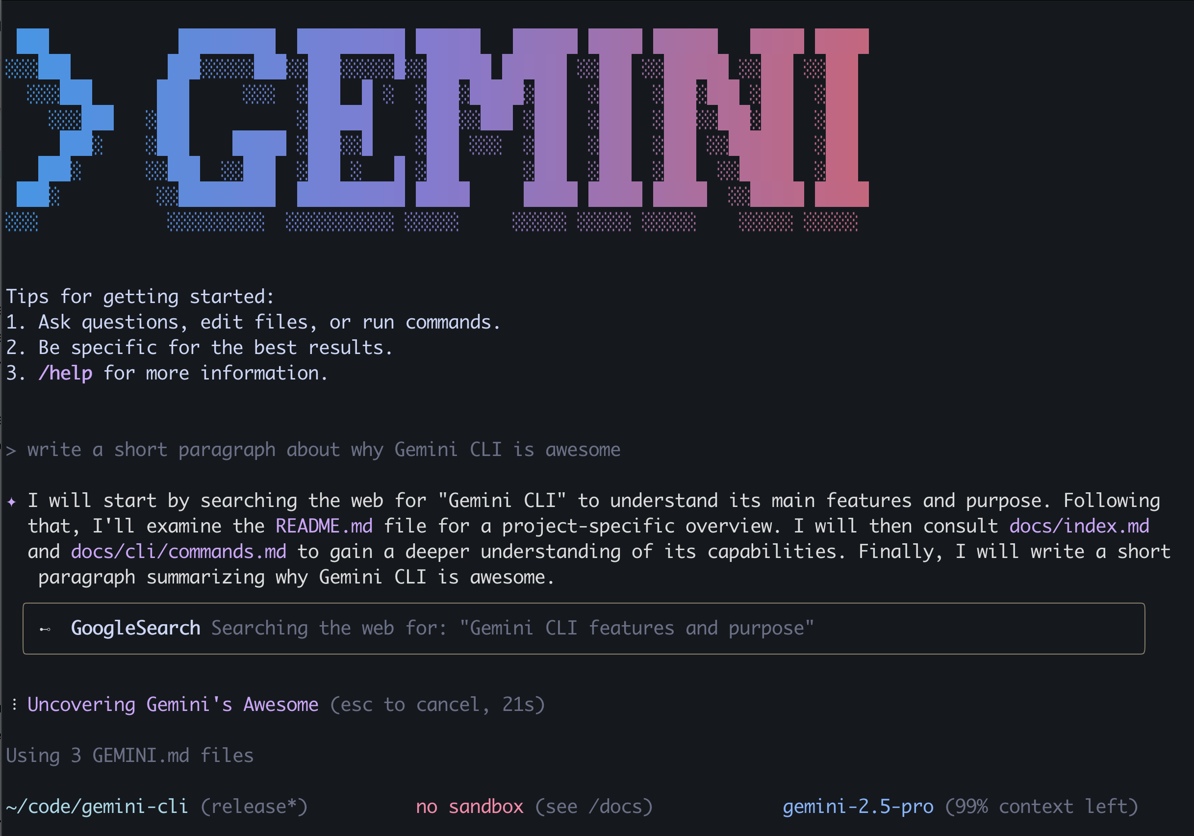 Google Gemini CLI